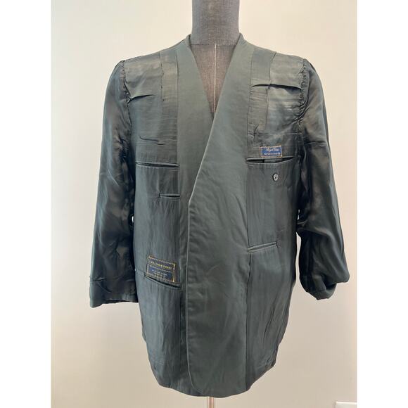 Holland & Sherry 2 Piece 3 Button Suit Dark Sage Green Pleated Pants 44 / 37 JL - Picture 7 of 16